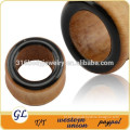 TP04273 Epoxy piercing organic wood saddle plug, wood ear flesh tunnel